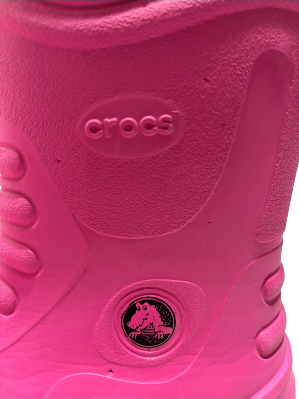 CROCS Pink Georgie Youth Slip-On Waterproof Outdoor Rain Boots Size M2 W4 - Picture 12 of 14
